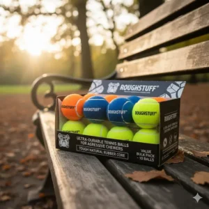 A multi-pack of durable tennis balls for dogs, offering better value for pet owners with destructive chewers.