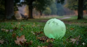 A thick cotton rope attached to a solid rubber ball, ideal for tug-of-war with powerful dogs and large breeds.