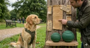 A durable natural rubber dog ball, focusing on the eco-friendly materials that make these premium toys worth the money.