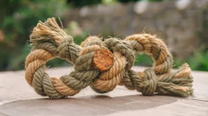 A small, safe, and fully compostable chew toy for puppies