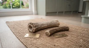 A comparison chart showing the longevity of elk versus deer antlers, helping UK pet owners select the best value chew for their dog.