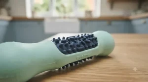 Close-up of a high-quality, non-toxic rubber dental toy designed for safe chewing.