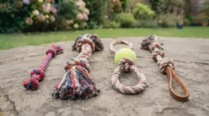 Selection of different sized training rope tugs suitable for small and medium puppies.
